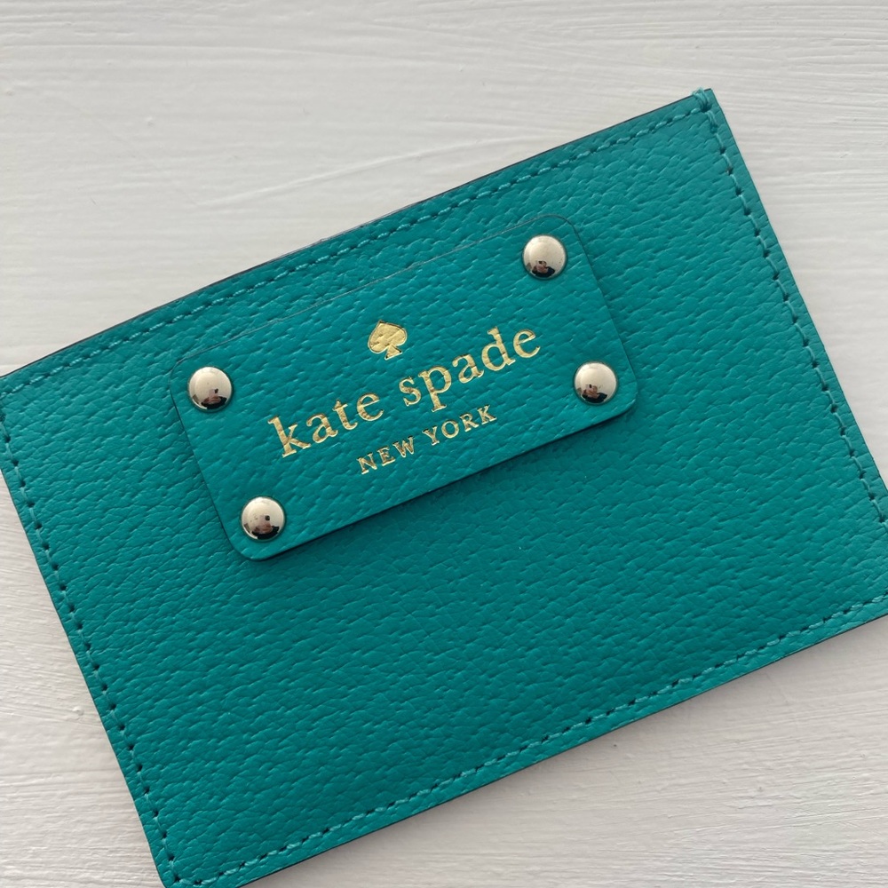 BRAND NEW Kate Spade Slim Card Holder Turquoise Blue.